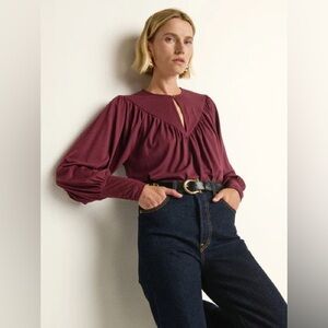 NATION Jeannie Keyhole Top Size S Sage Green Spring Summer Casual BRAND NEW